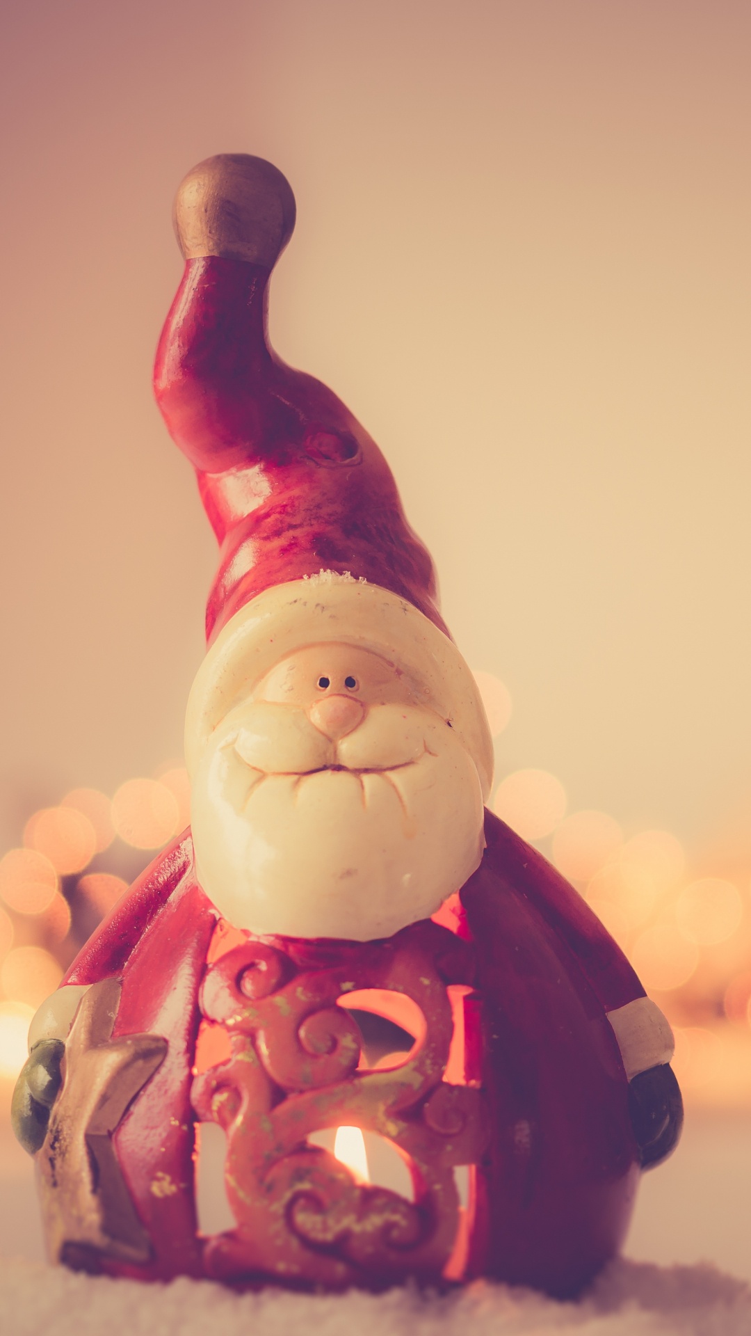 Weihnachtsmann, Weihnachten, Pink, Licht, Gartenzwerg. Wallpaper in 1080x1920 Resolution