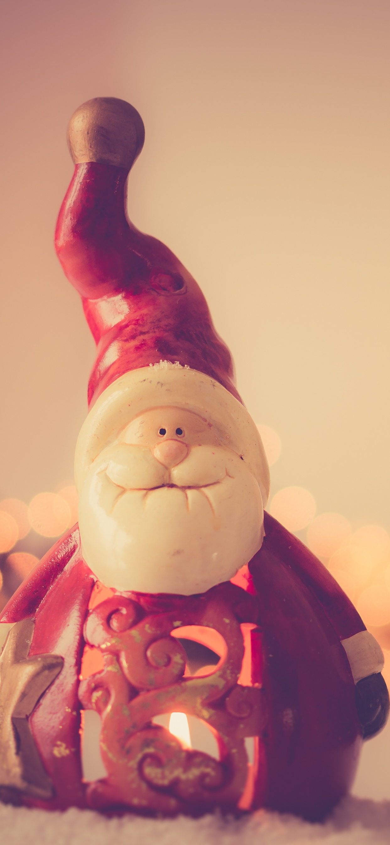 Santa Claus, Le Jour De Noël, Pink, Lumière, Nain de Jardin. Wallpaper in 1242x2688 Resolution