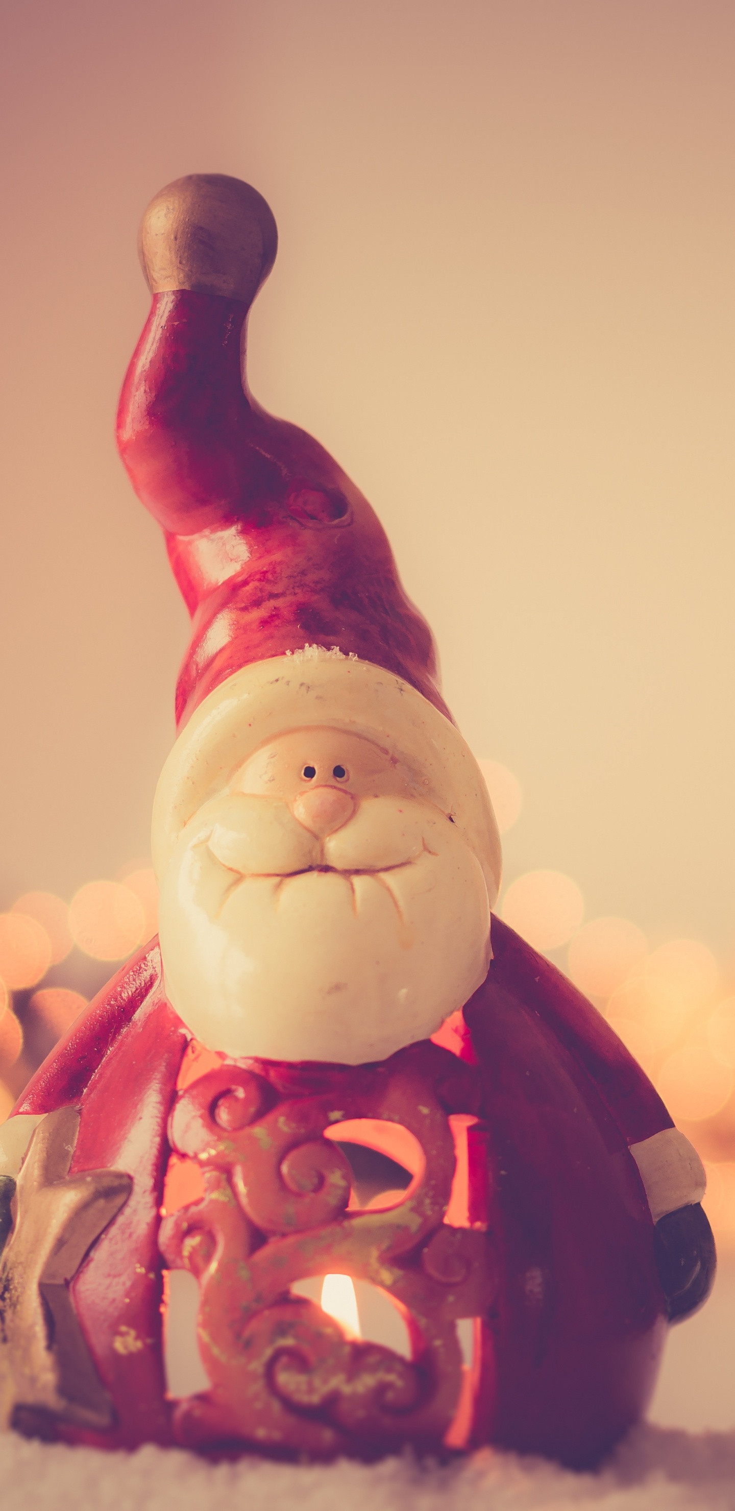 Santa Claus, El Día De Navidad, Rosa, Luz, Gnomo de Jardín. Wallpaper in 1440x2960 Resolution