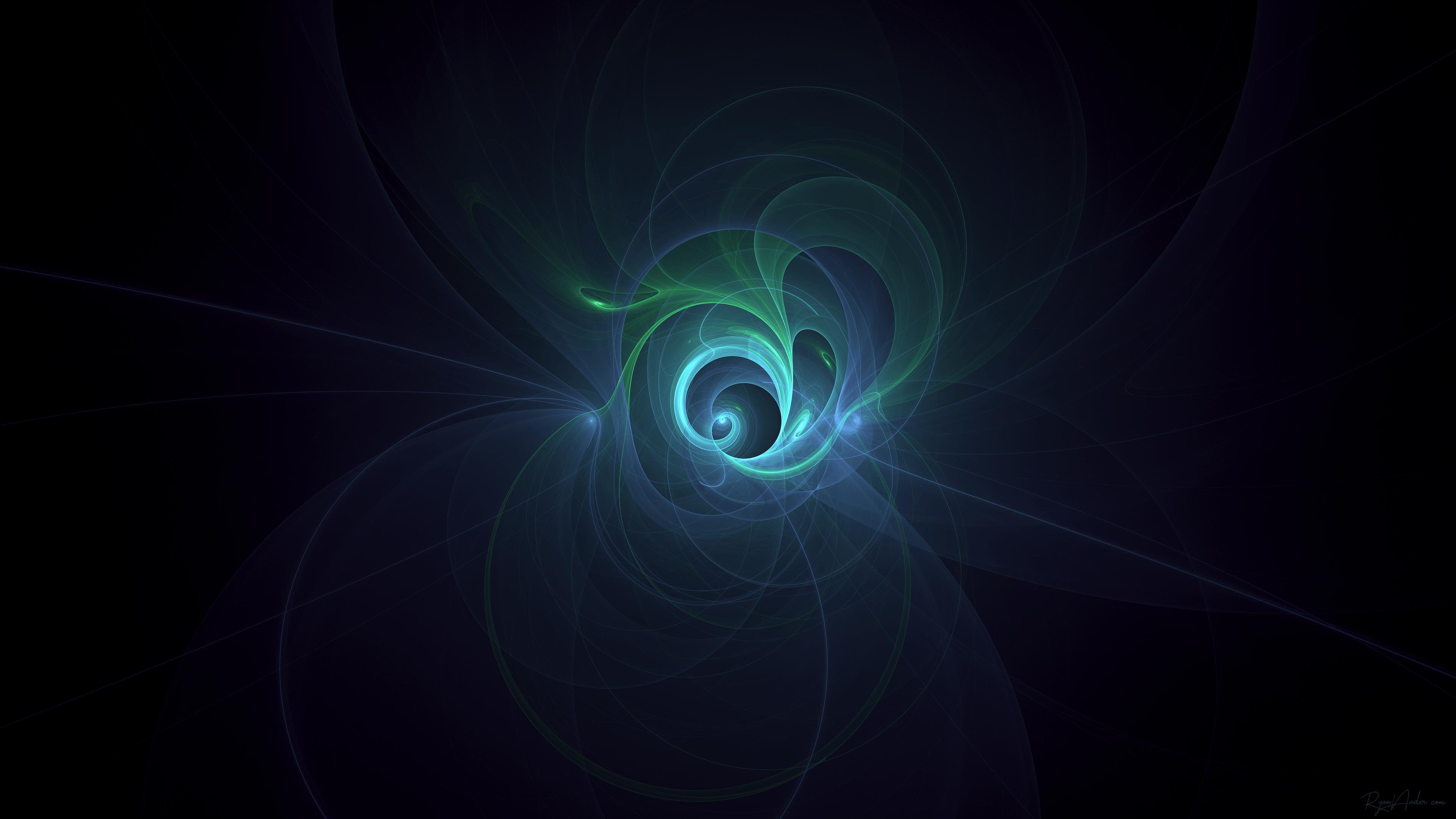 Fractal Art, Art, Electric Blue, Symmetry, Pattern. Wallpaper in 3840x2160 Resolution