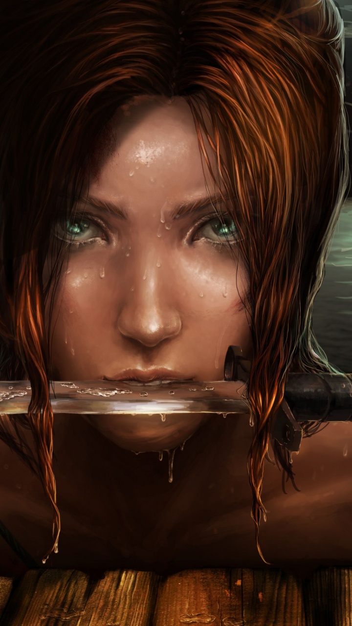 Lara Croft, Tomb Raider, Composición Digital, Juego de Pc, Ilustración. Wallpaper in 720x1280 Resolution