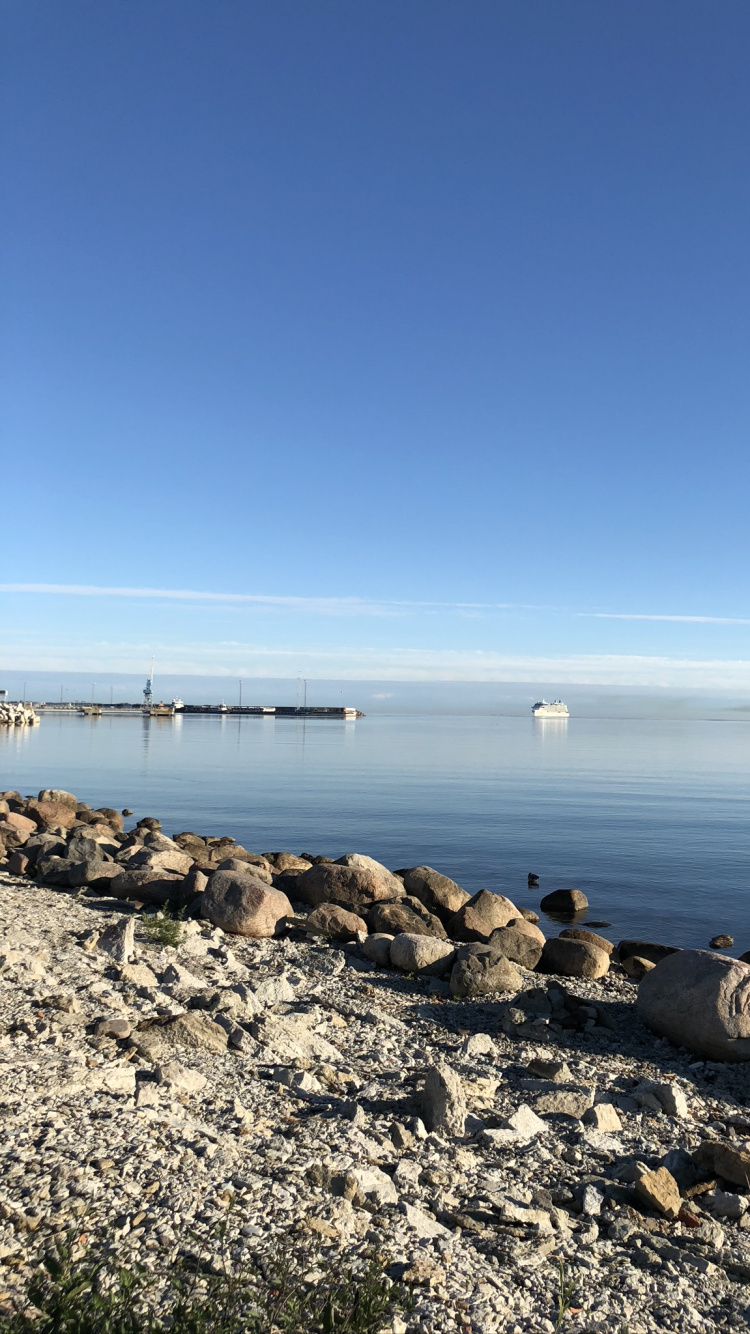 Sea, Water, Shore, Coast, Rock. Wallpaper in 750x1334 Resolution