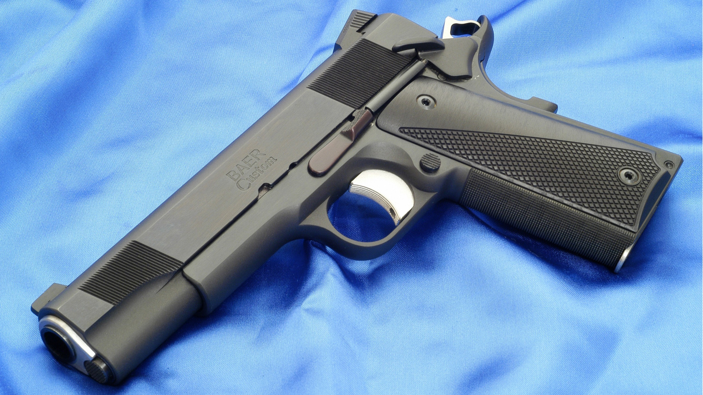 M1911 Pistole, Magazin, Handfeuerwaffe, Feuerwaffe, Trigger. Wallpaper in 1366x768 Resolution