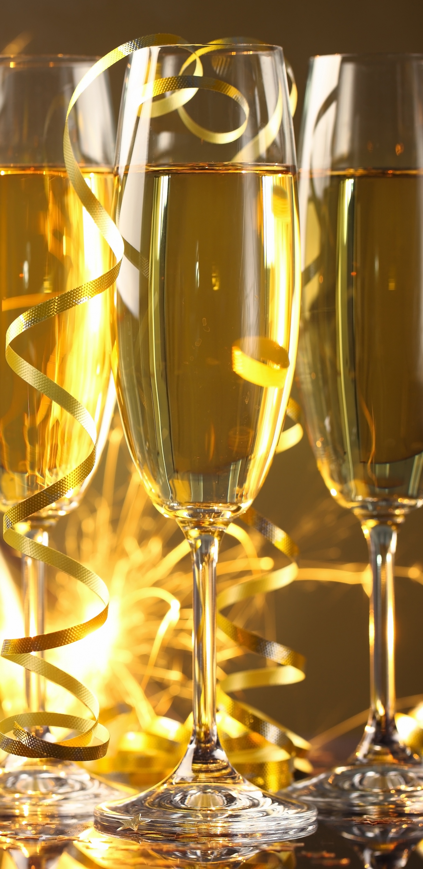 Champagner, Neujahr, Silvester, Neue Jahre Tag, Wein. Wallpaper in 1440x2960 Resolution