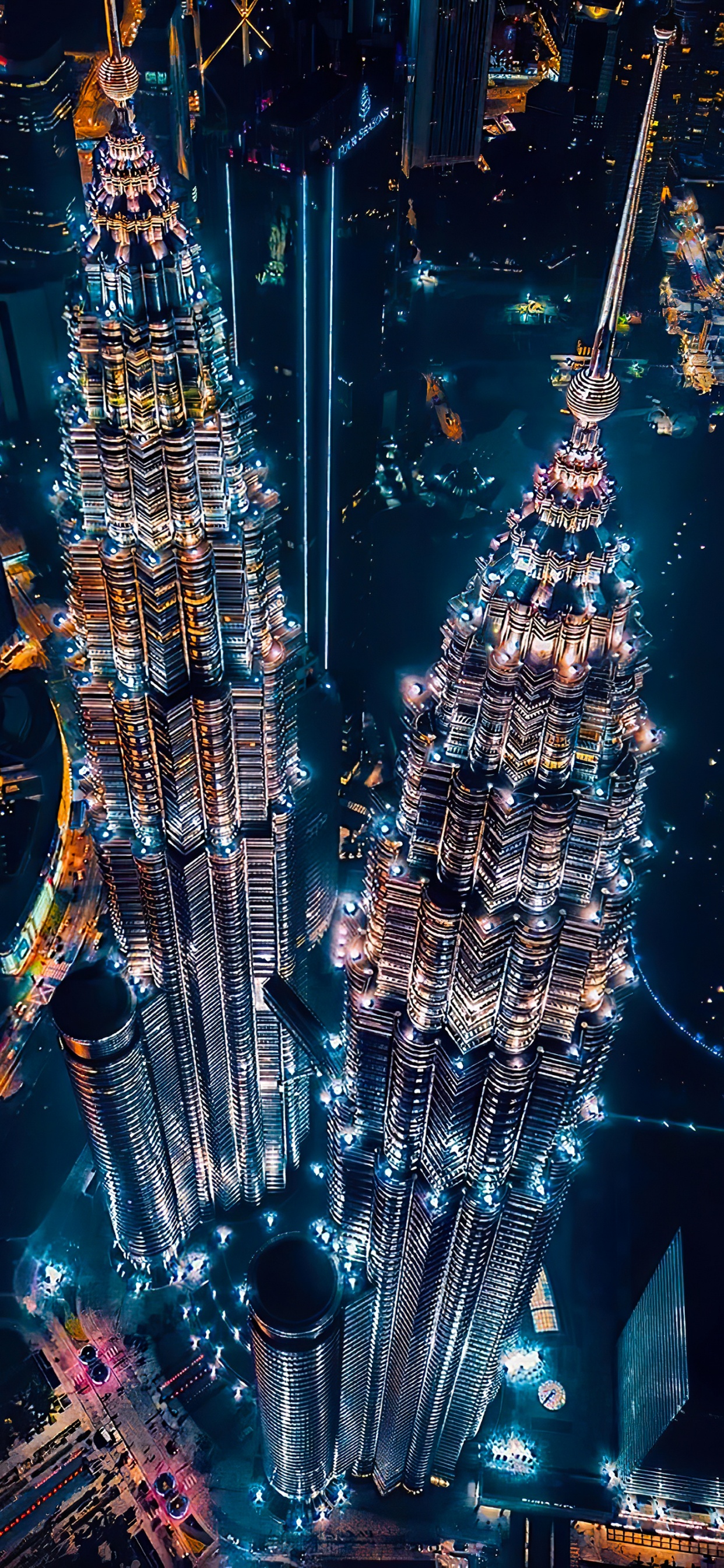 Cityscape, World, Christmas Lights, Majorelle Blue, Building. Wallpaper in 1242x2688 Resolution