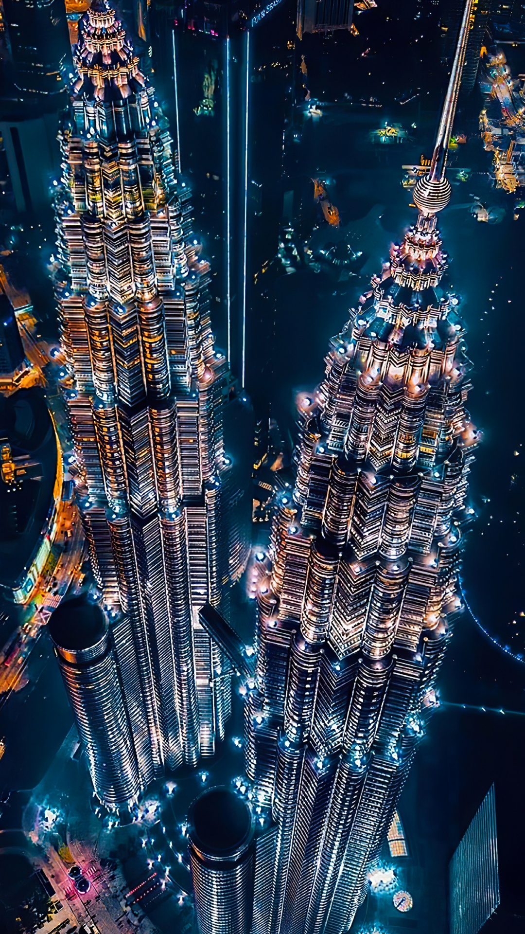 Paysage Urbain, Les Lumières de Noël, Bleu Majorelle, Bâtiment, Lumière. Wallpaper in 1080x1920 Resolution