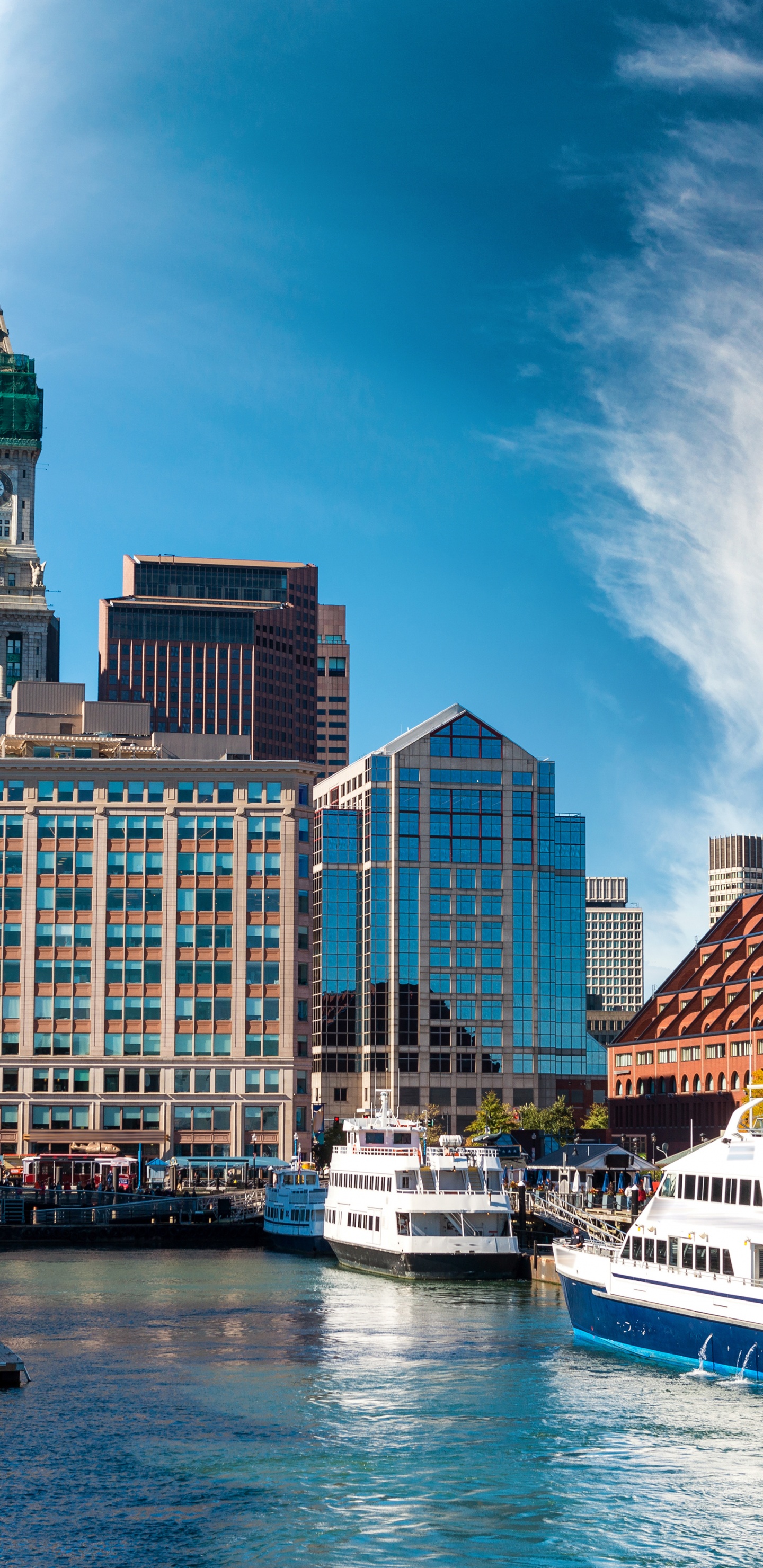 波士顿, 水运, 城市, 城市景观, 大都会 壁纸 1440x2960 允许