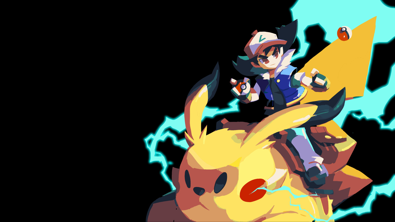 Pikachu, Pokemon Go, Ash Ketchum, a Cero, Animación. Wallpaper in 1366x768 Resolution