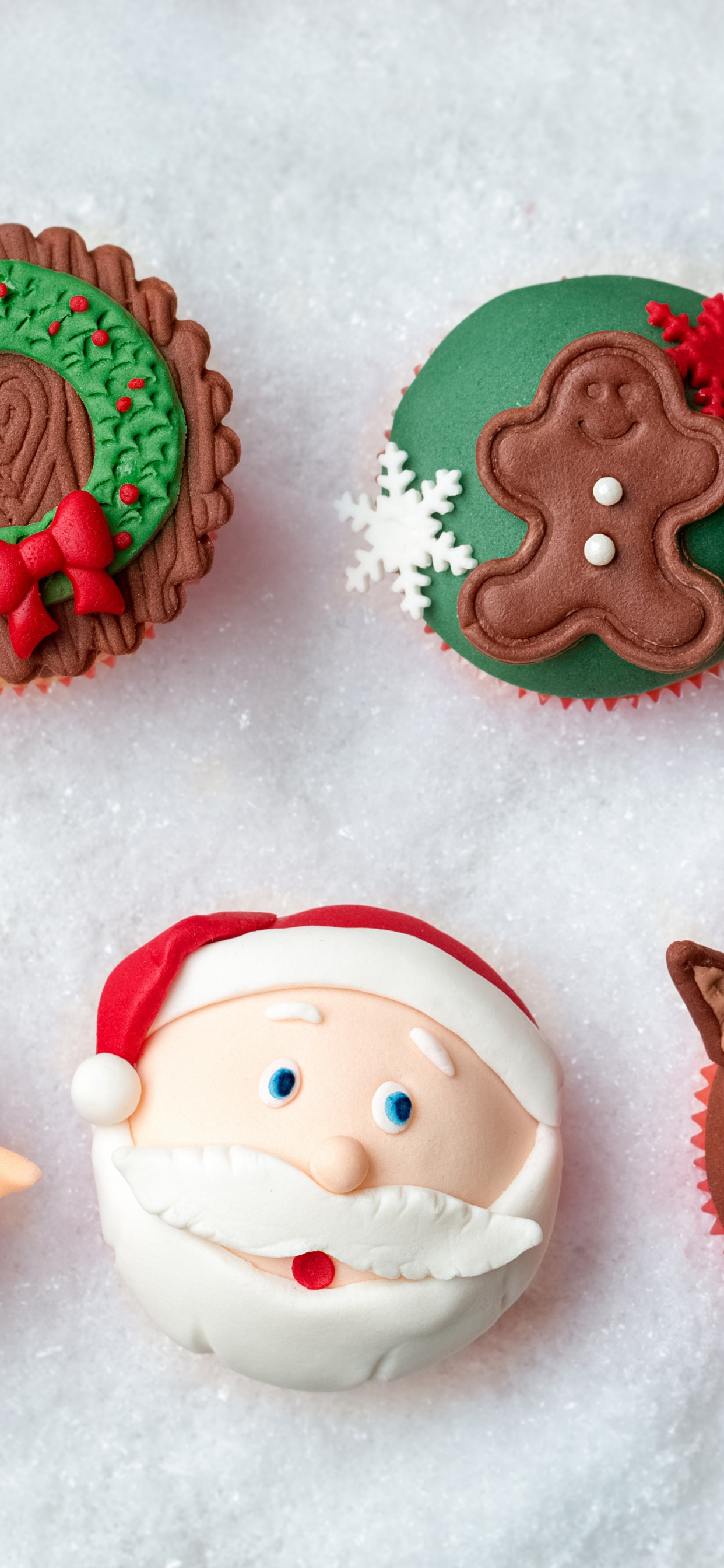 New Year, Christmas, Decorating Christmas Mini Cupcakes, Cupcake, Christmas Day. Wallpaper in 1242x2688 Resolution