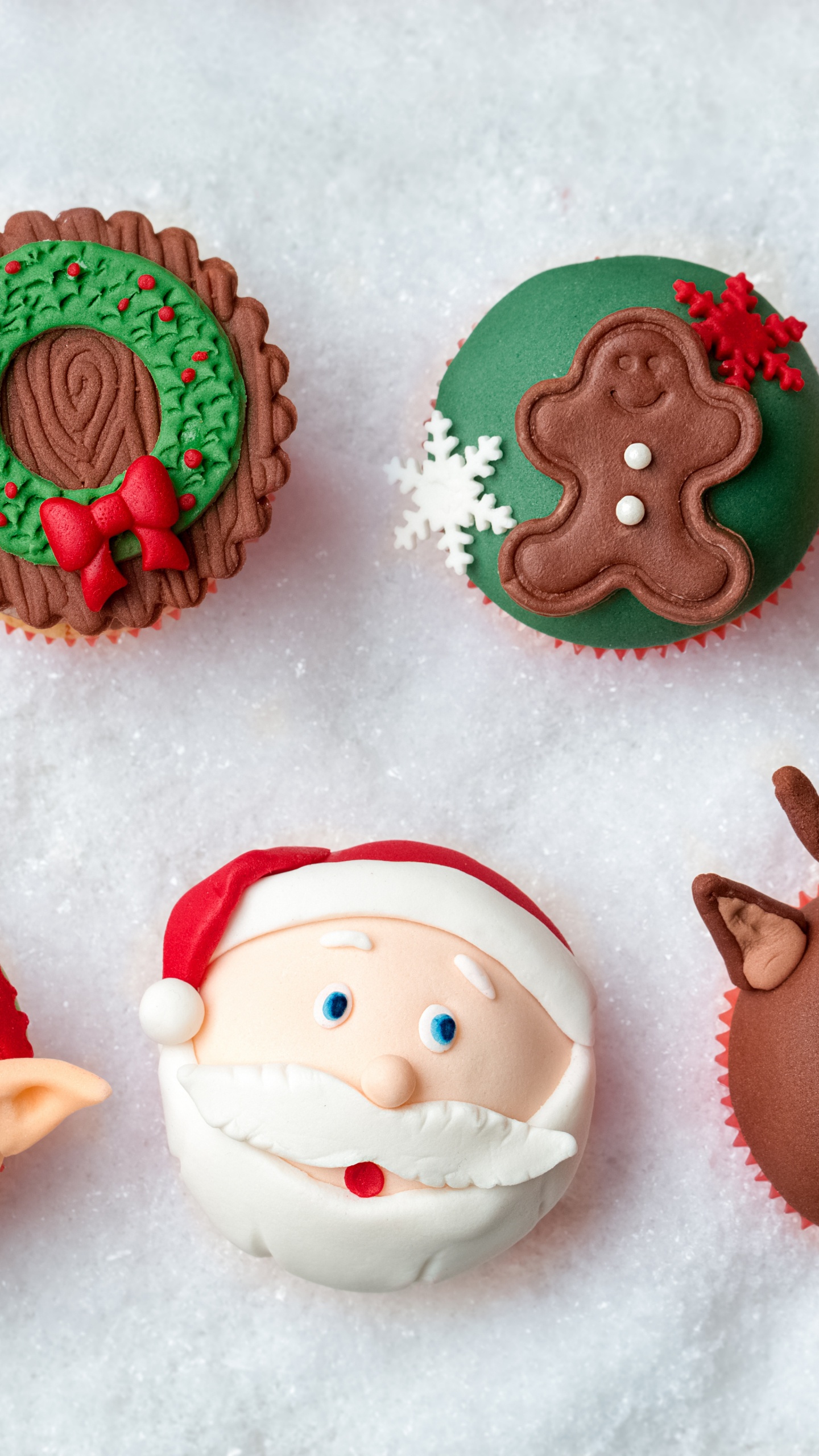 Nochevieja, Navidad, Decorar Mini Cupcakes Navideños, Cupcake, El Día De Navidad. Wallpaper in 1440x2560 Resolution