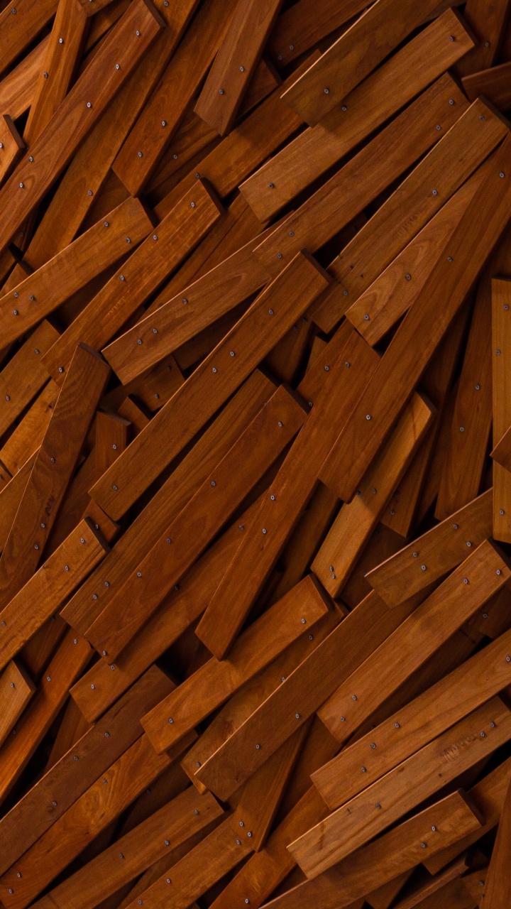 Brown Wooden Plank Lot During Daytime. Wallpaper in 720x1280 Resolution