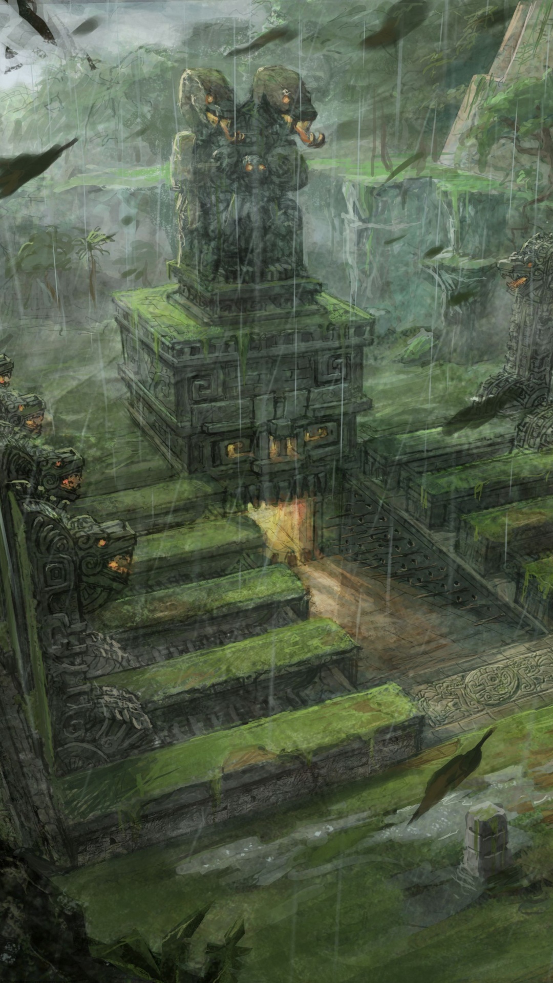 Montaña Verde y Marrón Con Árboles. Wallpaper in 1080x1920 Resolution