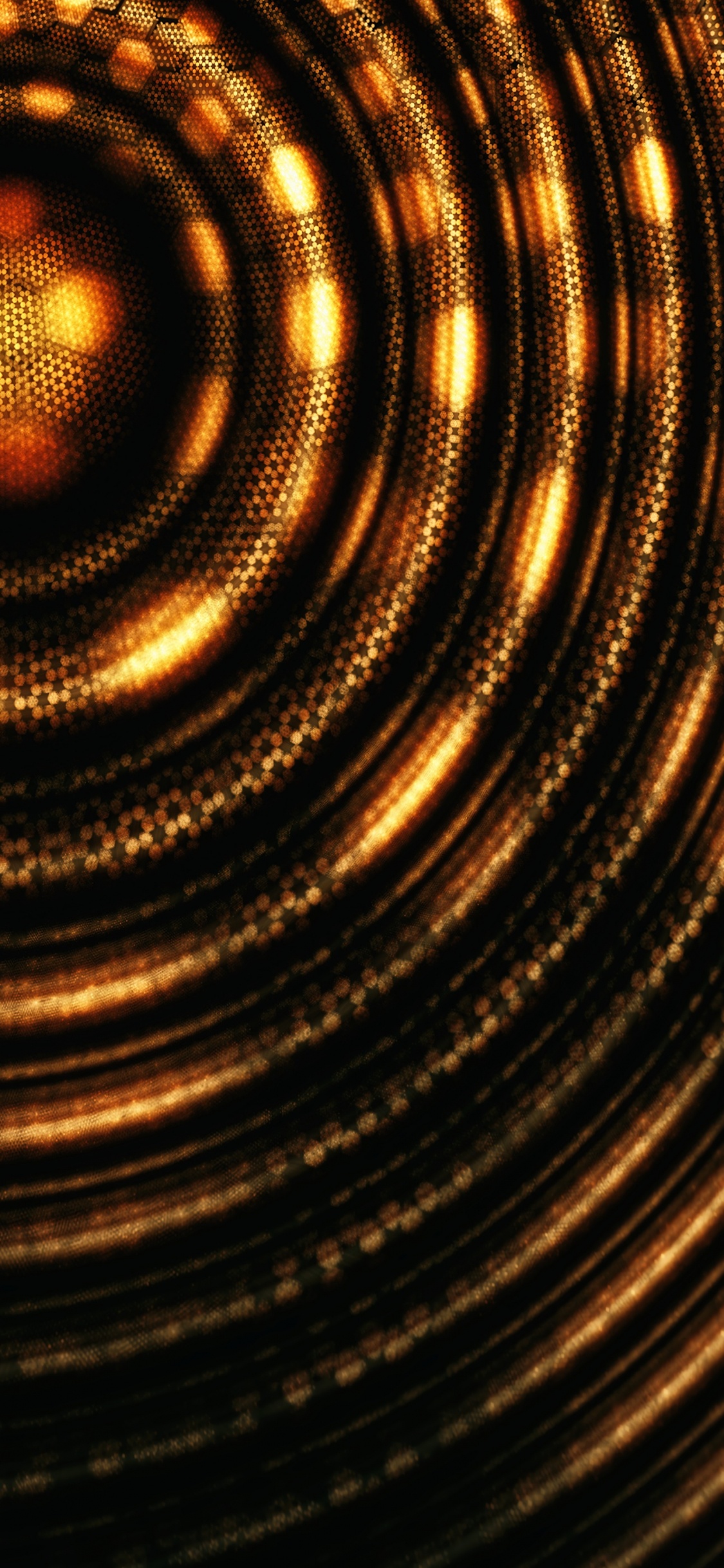 Ilustración Redonda Negra y Marrón. Wallpaper in 1125x2436 Resolution