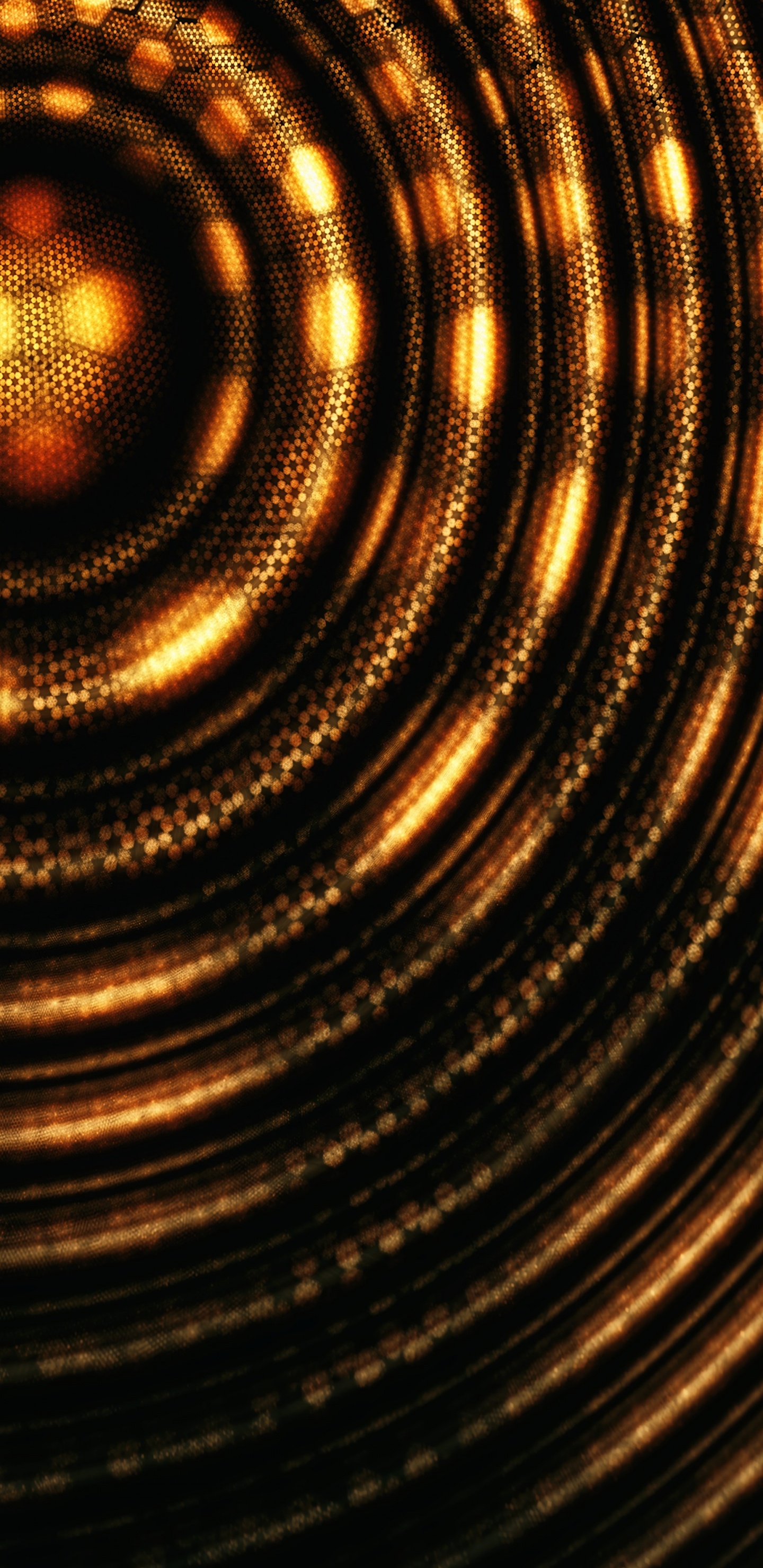 螺旋, 旋涡, 圆圈, 铜, 光 壁纸 1440x2960 允许