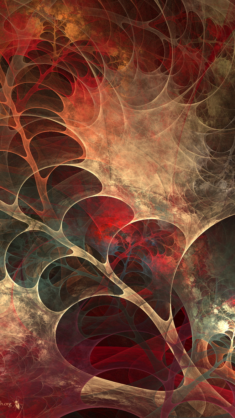 Rote Und Schwarze Abstrakte Malerei. Wallpaper in 750x1334 Resolution