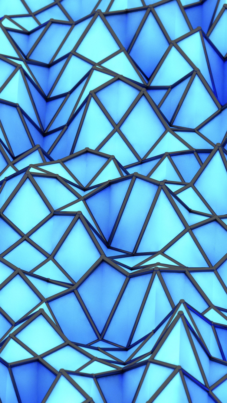 Blue and White Diamond Pattern. Wallpaper in 750x1334 Resolution