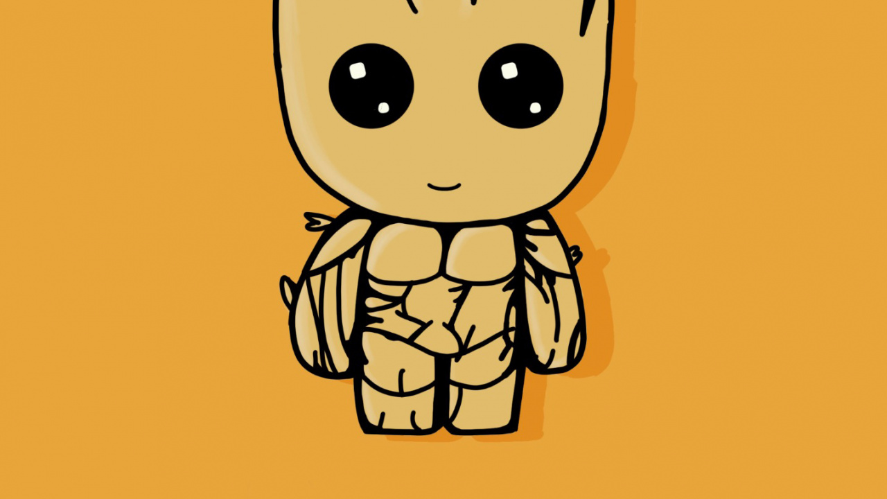 Guardianes de la Galaxia, Groot, Caricatura, Marvel Comics, Mapache Cohete. Wallpaper in 1280x720 Resolution
