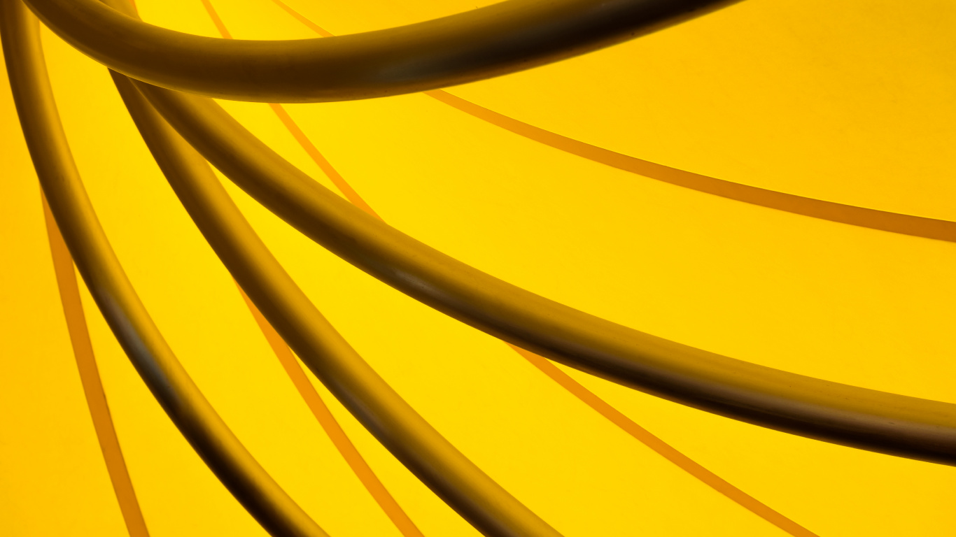 Yellow and Blue Spiral Stairs. Wallpaper in 1366x768 Resolution