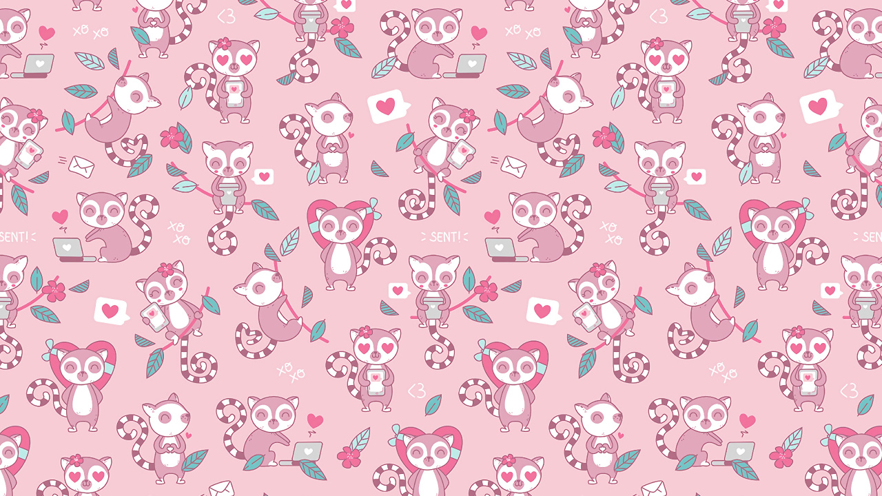 Textile Imprimé Coeur et Coeur Rose et Blanc. Wallpaper in 1280x720 Resolution