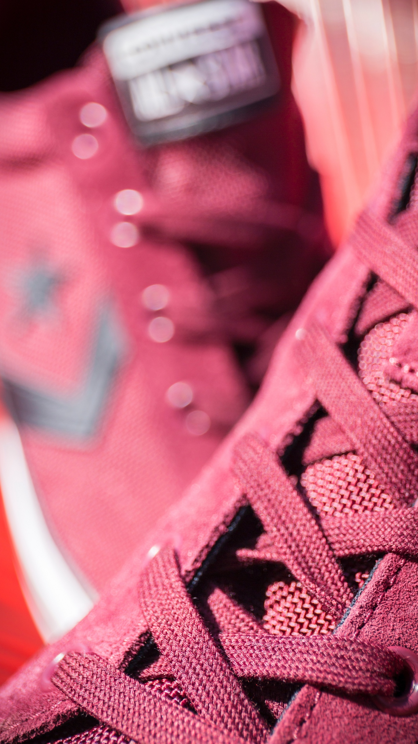 Red and White Lace up Sneakers. Wallpaper in 1440x2560 Resolution