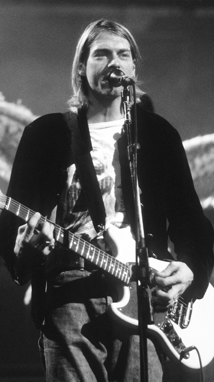 Nirwana, Grunge, Gitarrist, Musiker, Leistung. Wallpaper in 750x1334 Resolution