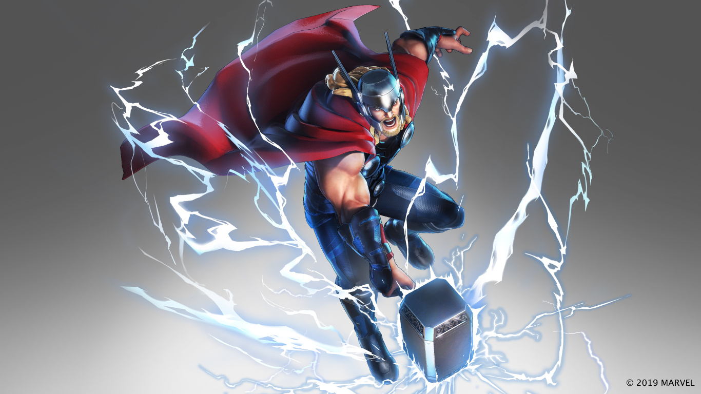 Thor, Marvel Ultimate Alliance, Spider-man, Graphic Design, Superhero. Wallpaper in 1366x768 Resolution