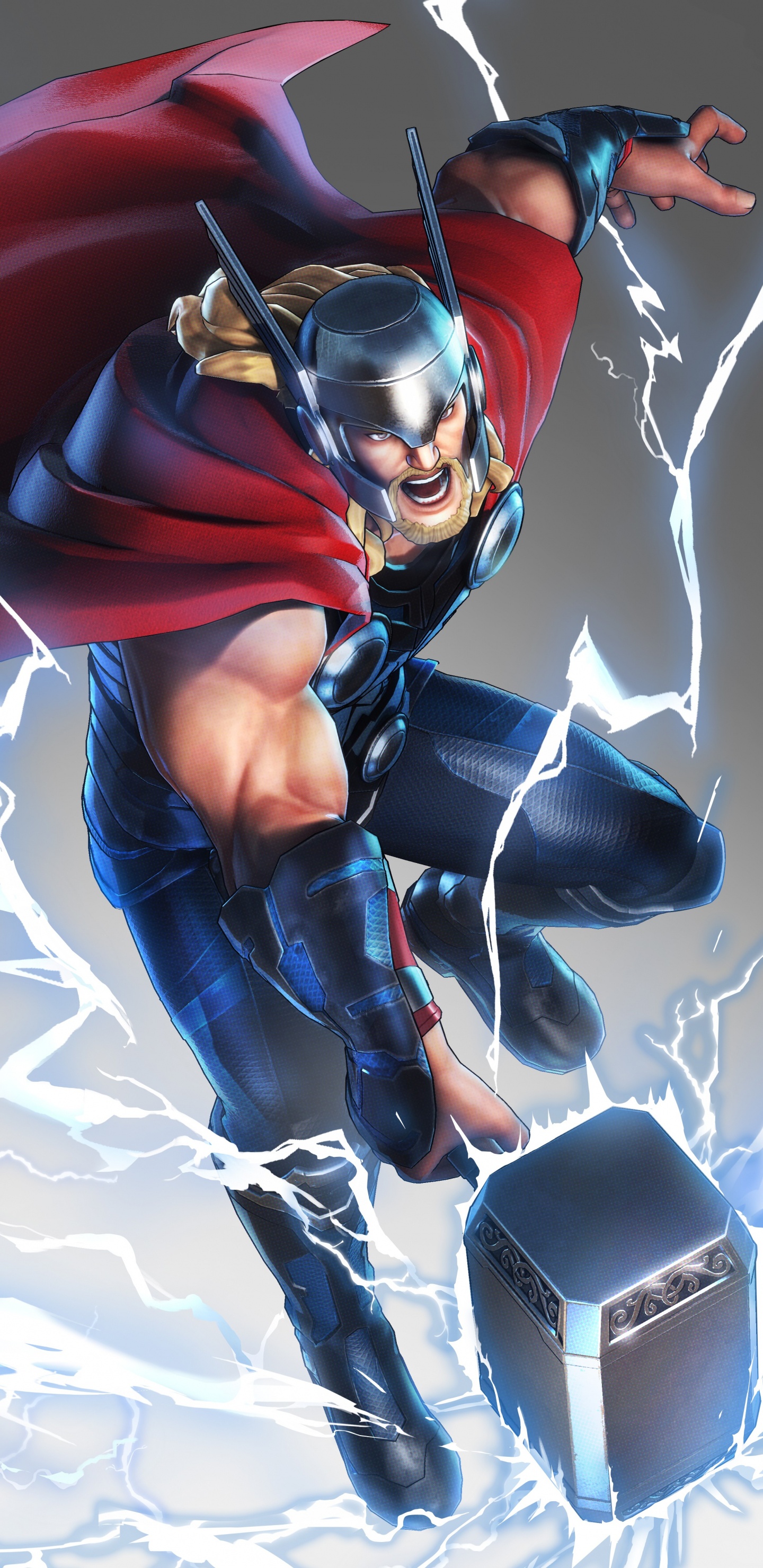 Thor, Marvel Ultimate Alliance, Spider-man, Graphic Design, Superhero. Wallpaper in 1440x2960 Resolution