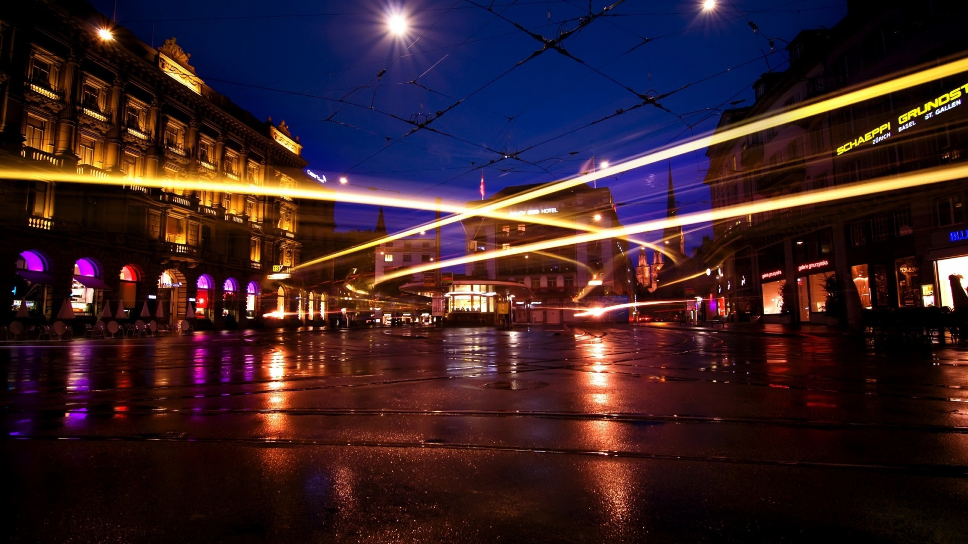 Cars on Road During Night Time. Wallpaper in 1920x1080 Resolution