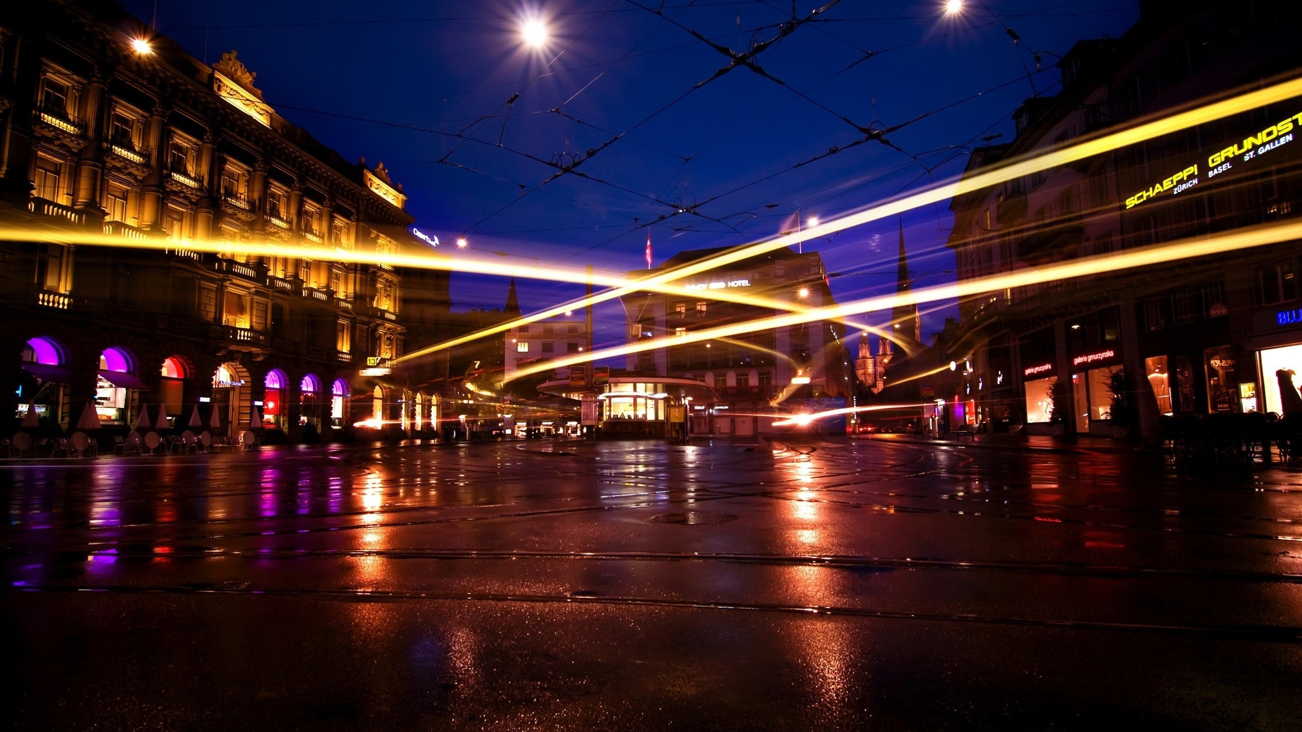 Cars on Road During Night Time. Wallpaper in 2560x1440 Resolution