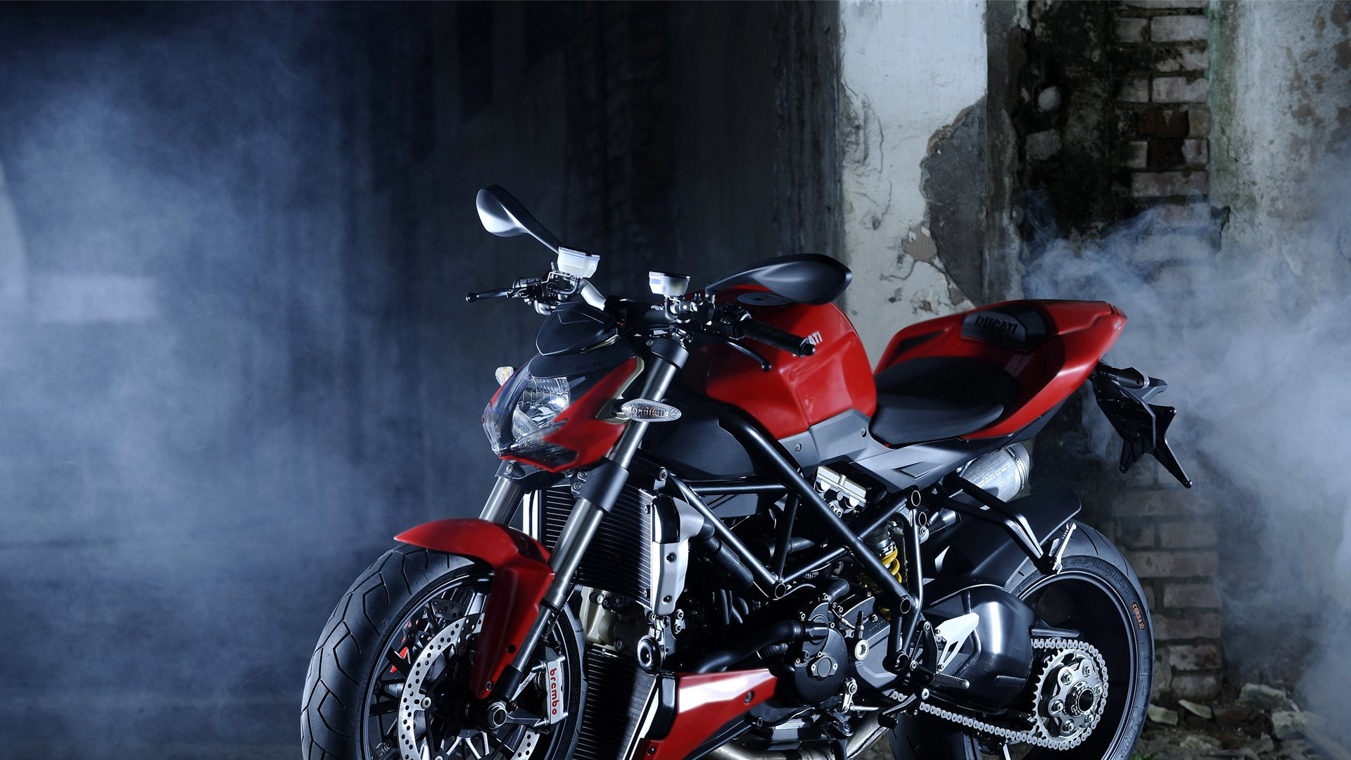 Red and Black Sports Bike. Wallpaper in 1920x1080 Resolution