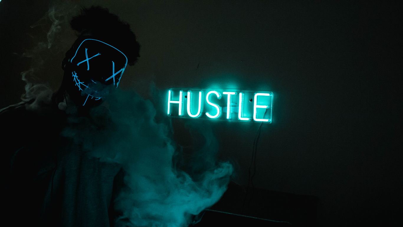 电蓝色的, 面罩, 发光二极管, 绿色的, 视觉效果的灯光 壁纸 1366x768 允许