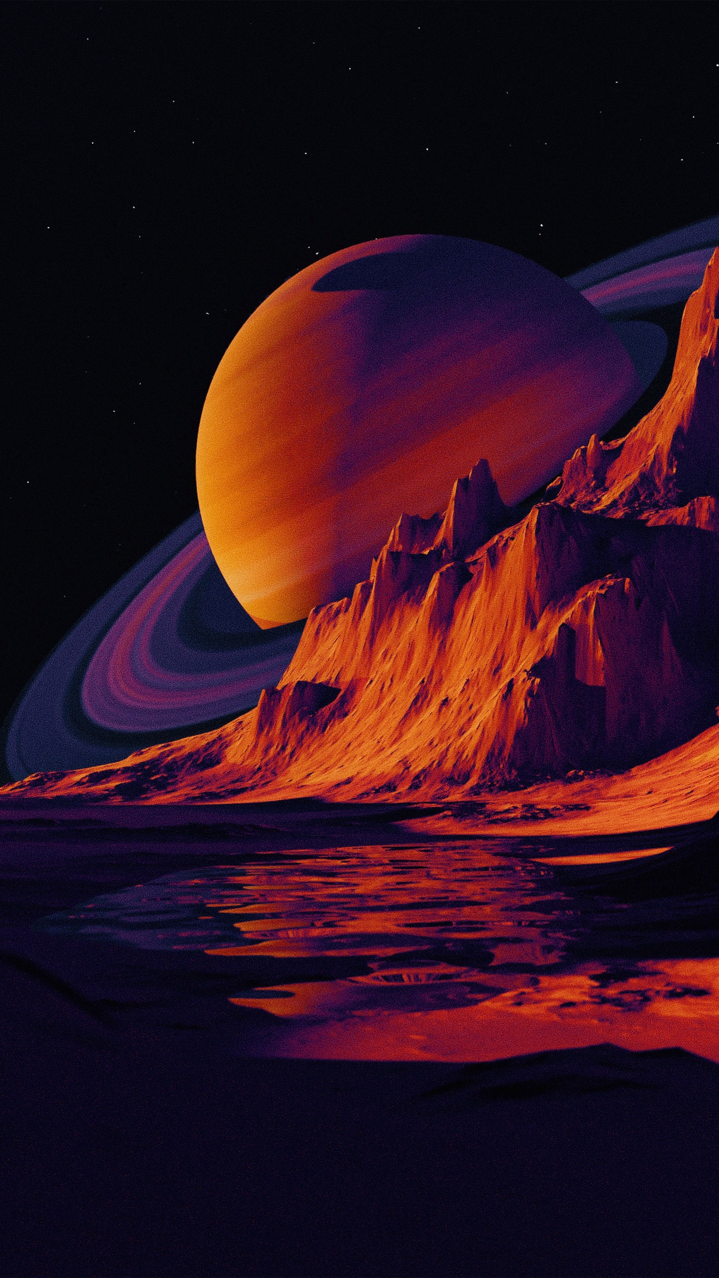 Art Saturn Surreal, Saturn, Art, Planet, Poster. Wallpaper in 1440x2560 Resolution