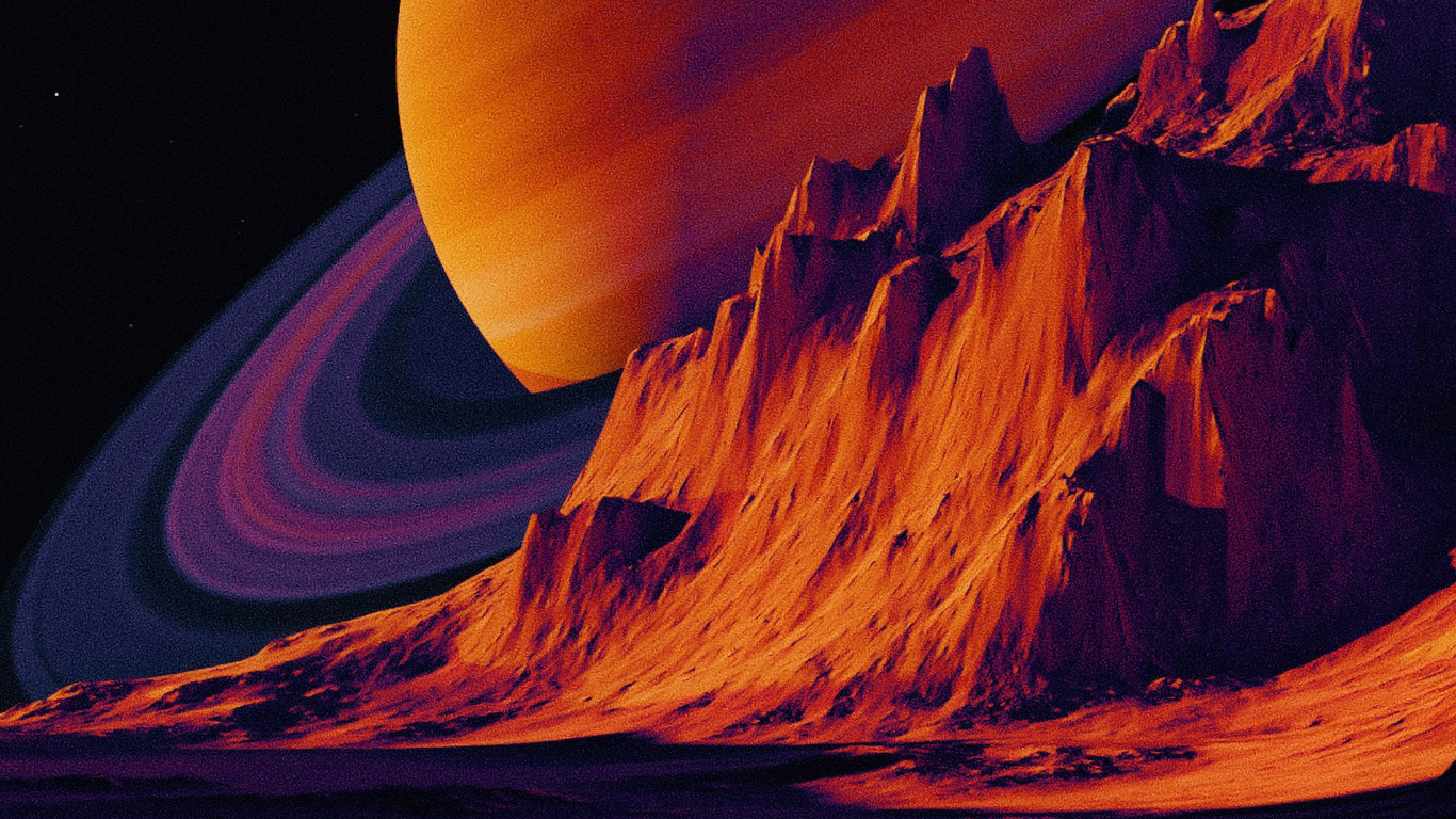 Art Saturne Surréaliste, Saturne, Art, Planète, Affiche. Wallpaper in 1366x768 Resolution