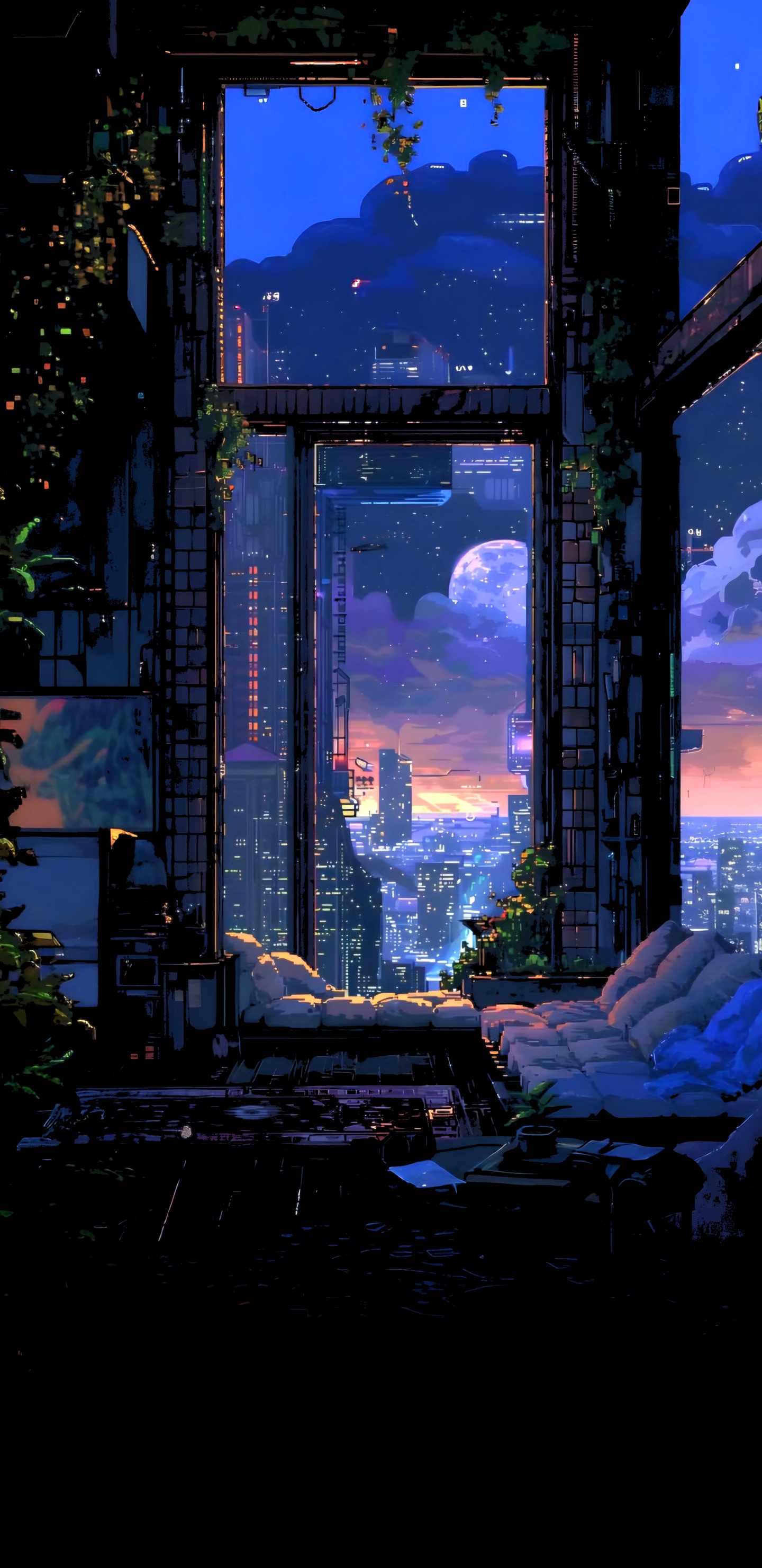 Reflexion, Anime-Kunst, Illustration, Kunst. Wallpaper in 1440x2960 Resolution