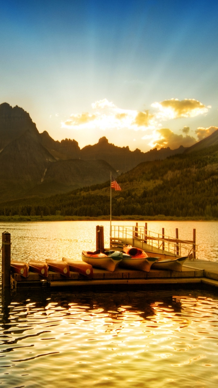 Brown Wooden Dock on Lake During Daytime. Wallpaper in 720x1280 Resolution