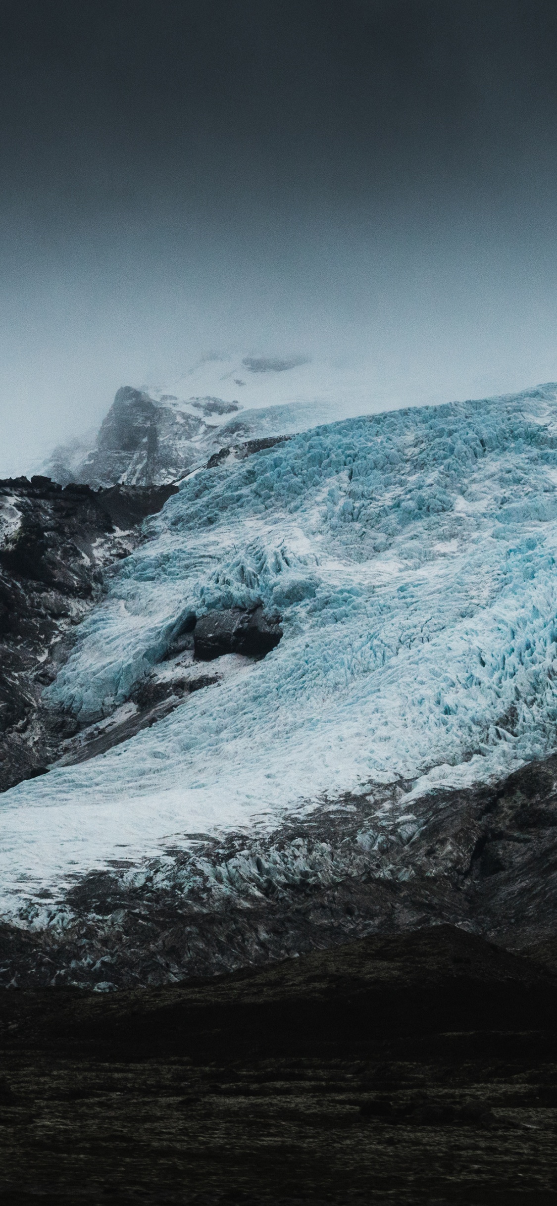 Gletscher, Natur, Mount Scenery, Schnee, Bergigen Landschaftsformen. Wallpaper in 1125x2436 Resolution