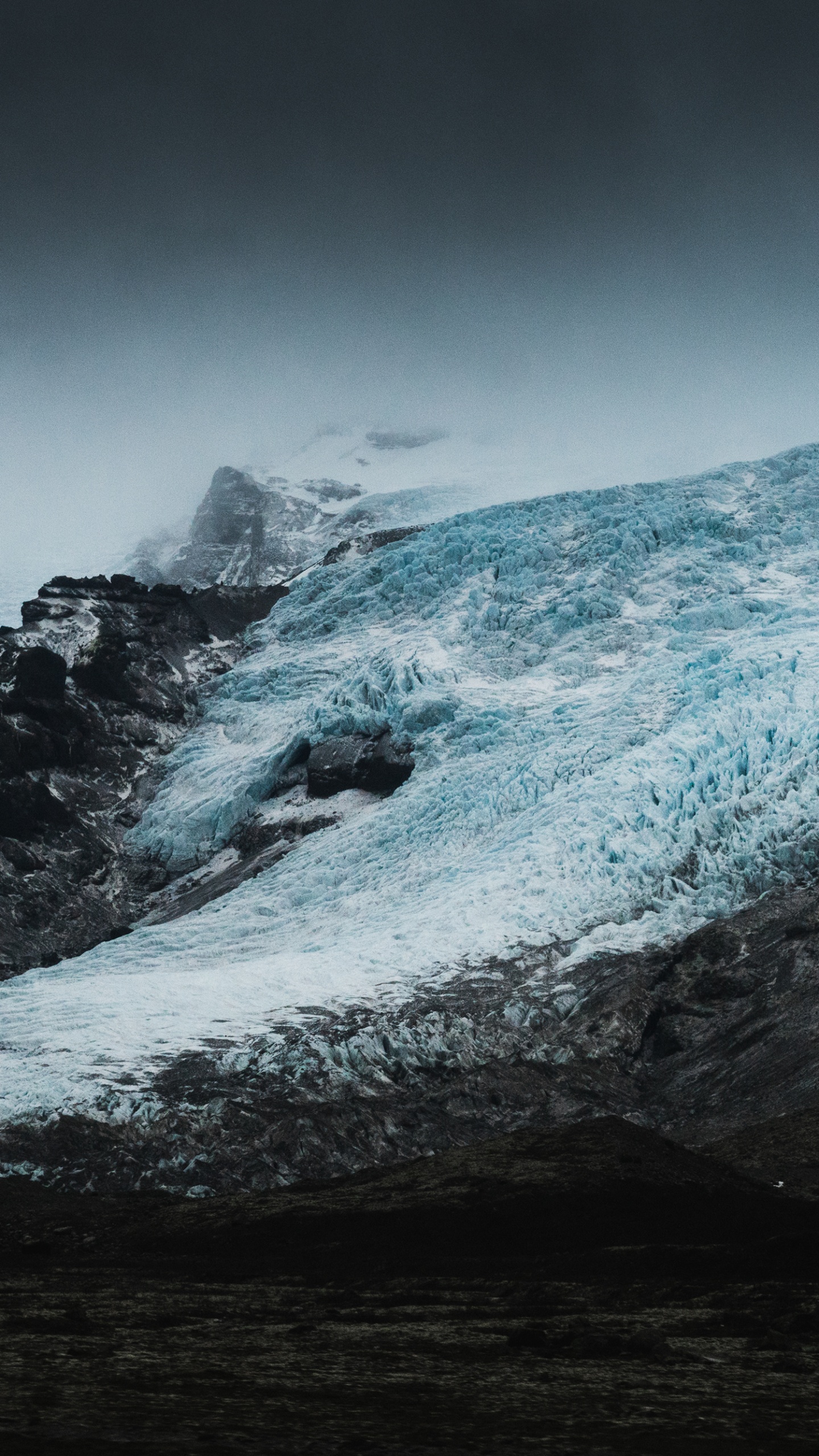 Gletscher, Natur, Mount Scenery, Schnee, Bergigen Landschaftsformen. Wallpaper in 1440x2560 Resolution