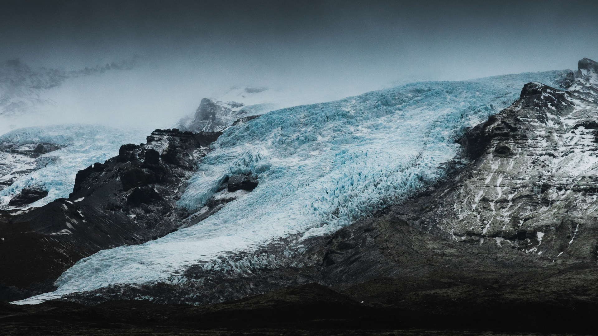 Glaciar, Naturaleza, Montaje de Escenografía, Nieve, Las Formaciones Montañosas. Wallpaper in 1920x1080 Resolution