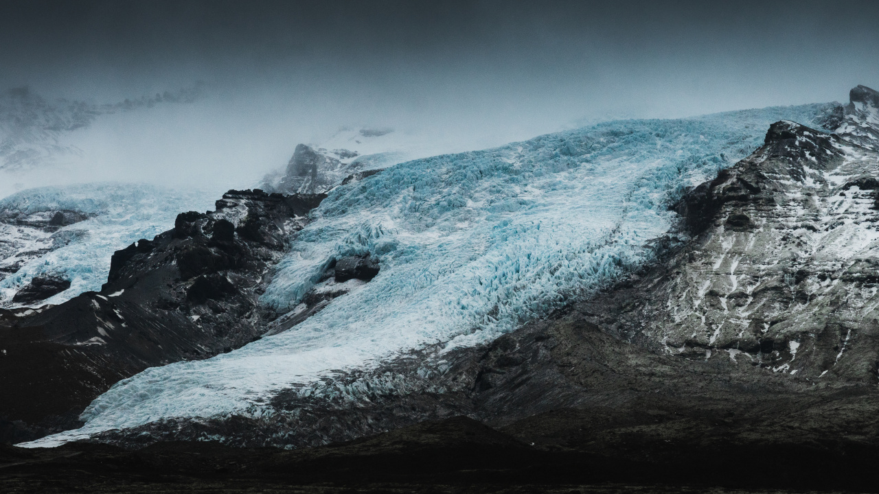 Glacier, Nature, Mount Scenery, Snow, Mountainous Landforms. Wallpaper in 1280x720 Resolution