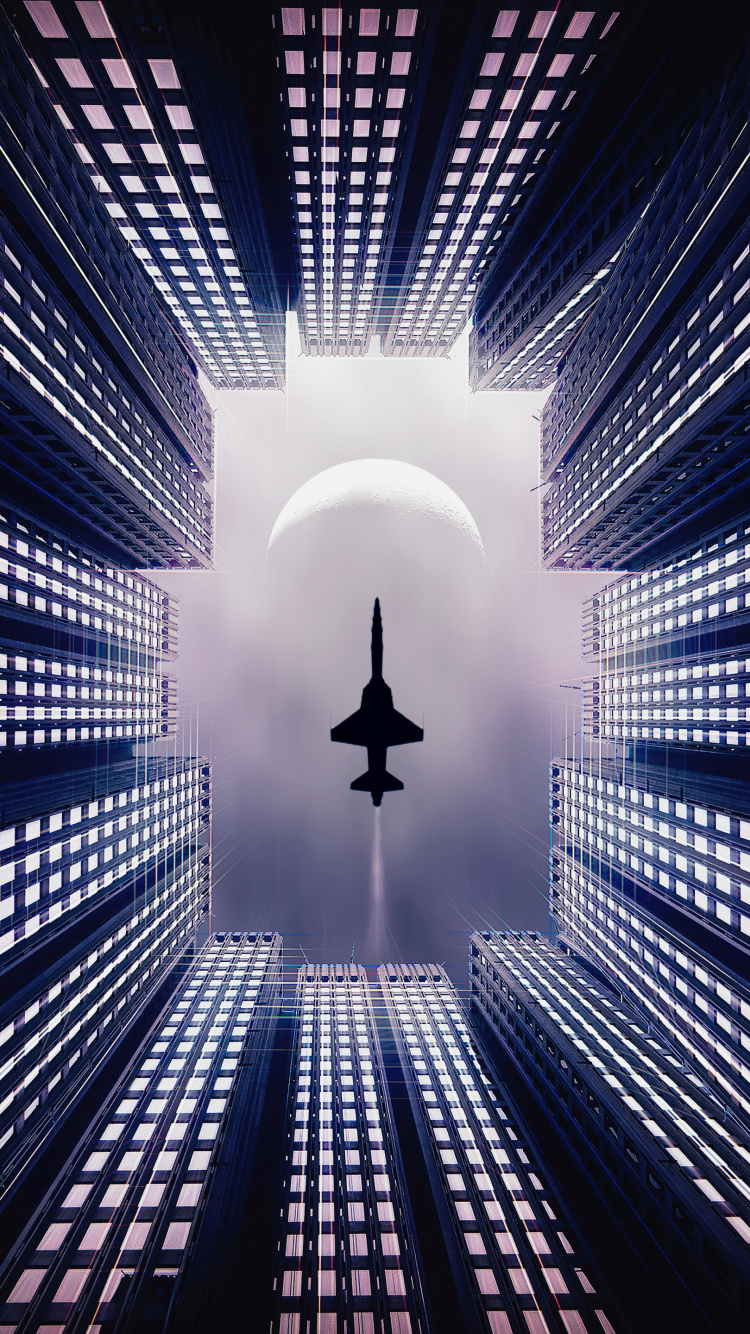 航空, 电力, 对称, 艺术, 圆圈 壁纸 750x1334 允许