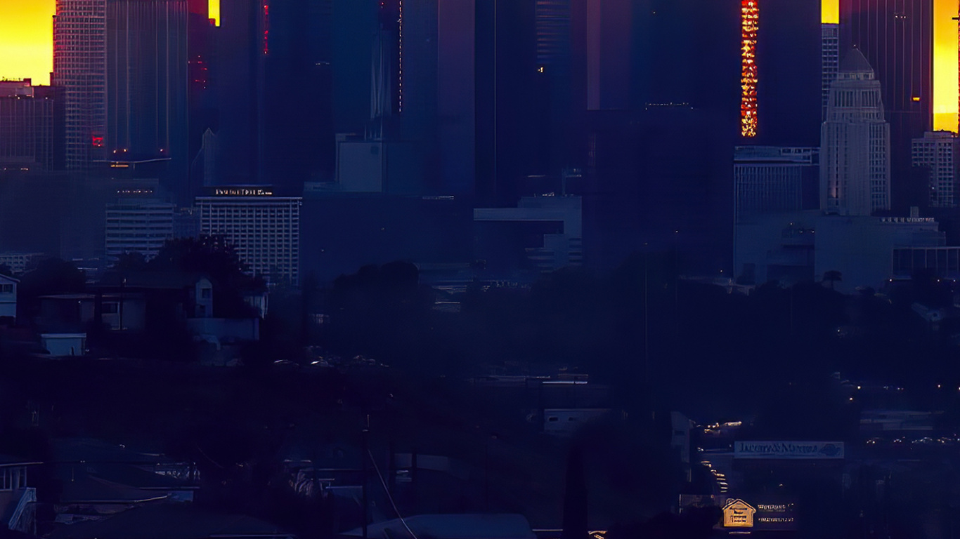 Paisaje Urbano, Edificio, Ambiente, Afterglow, Azul. Wallpaper in 1366x768 Resolution