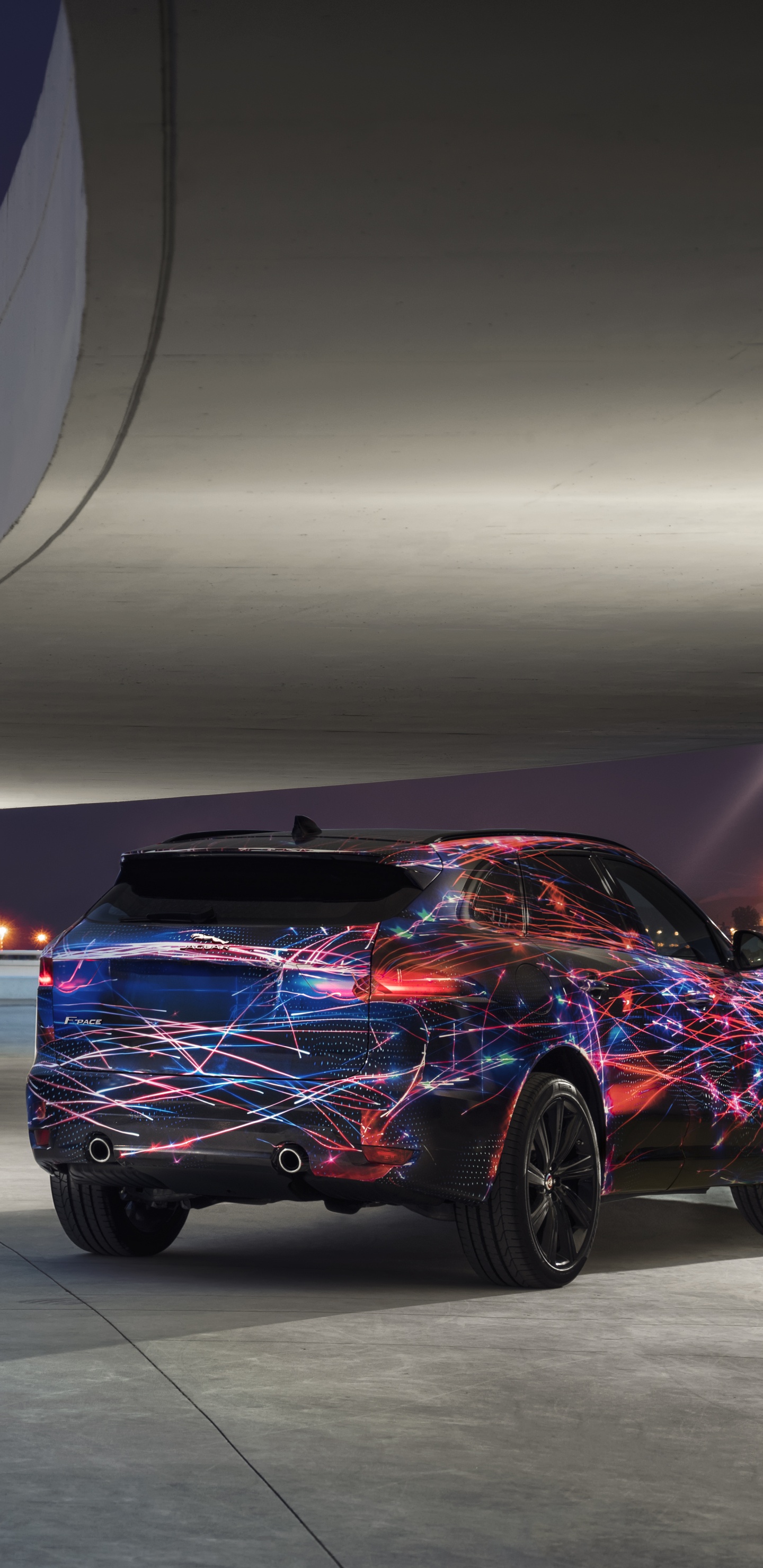 Purple Porsche 911 Parked in a White Room. Wallpaper in 1440x2960 Resolution