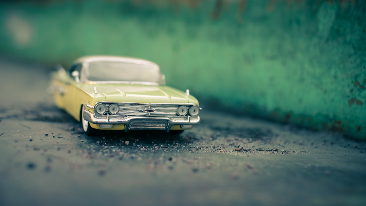 Modelo de Coche Blanco Fundido a Presión. Wallpaper in 1280x720 Resolution