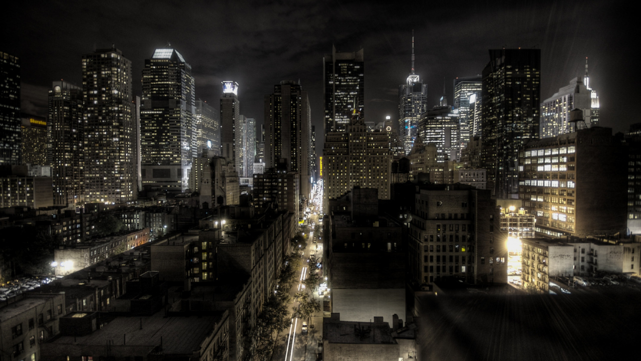 Night, Urban Area, Cityscape, City, Metropolis. Wallpaper in 1280x720 Resolution