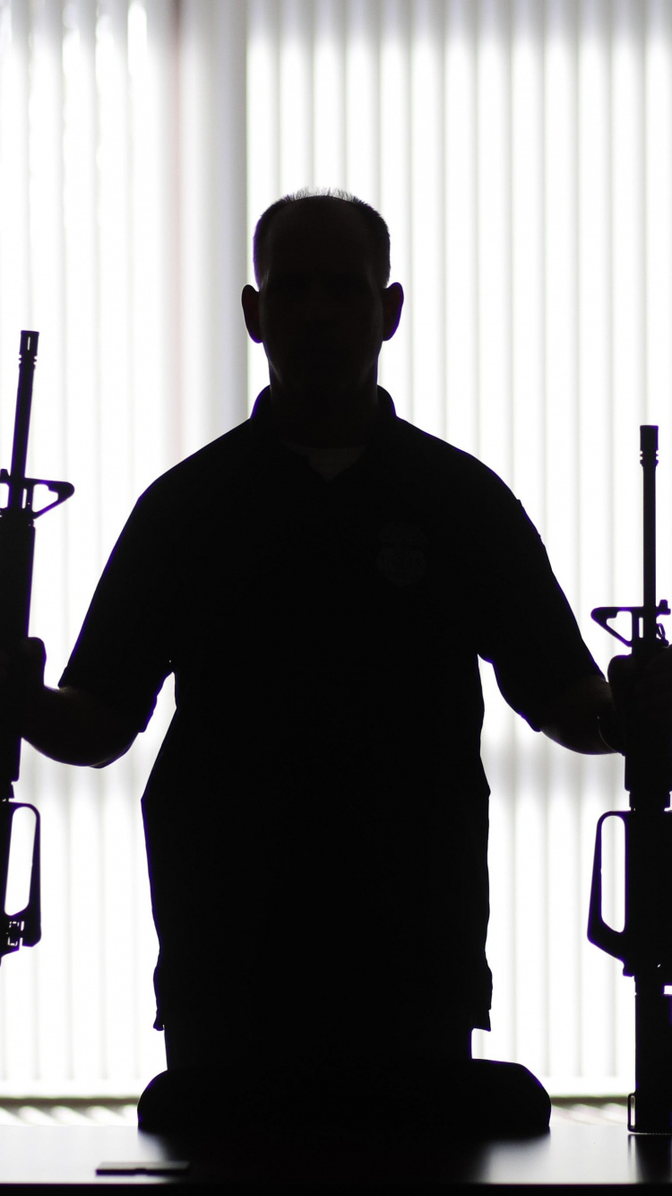 Ghost Gun, Microphone Stand, Music, Musical Instrument, Silhouette. Wallpaper in 750x1334 Resolution