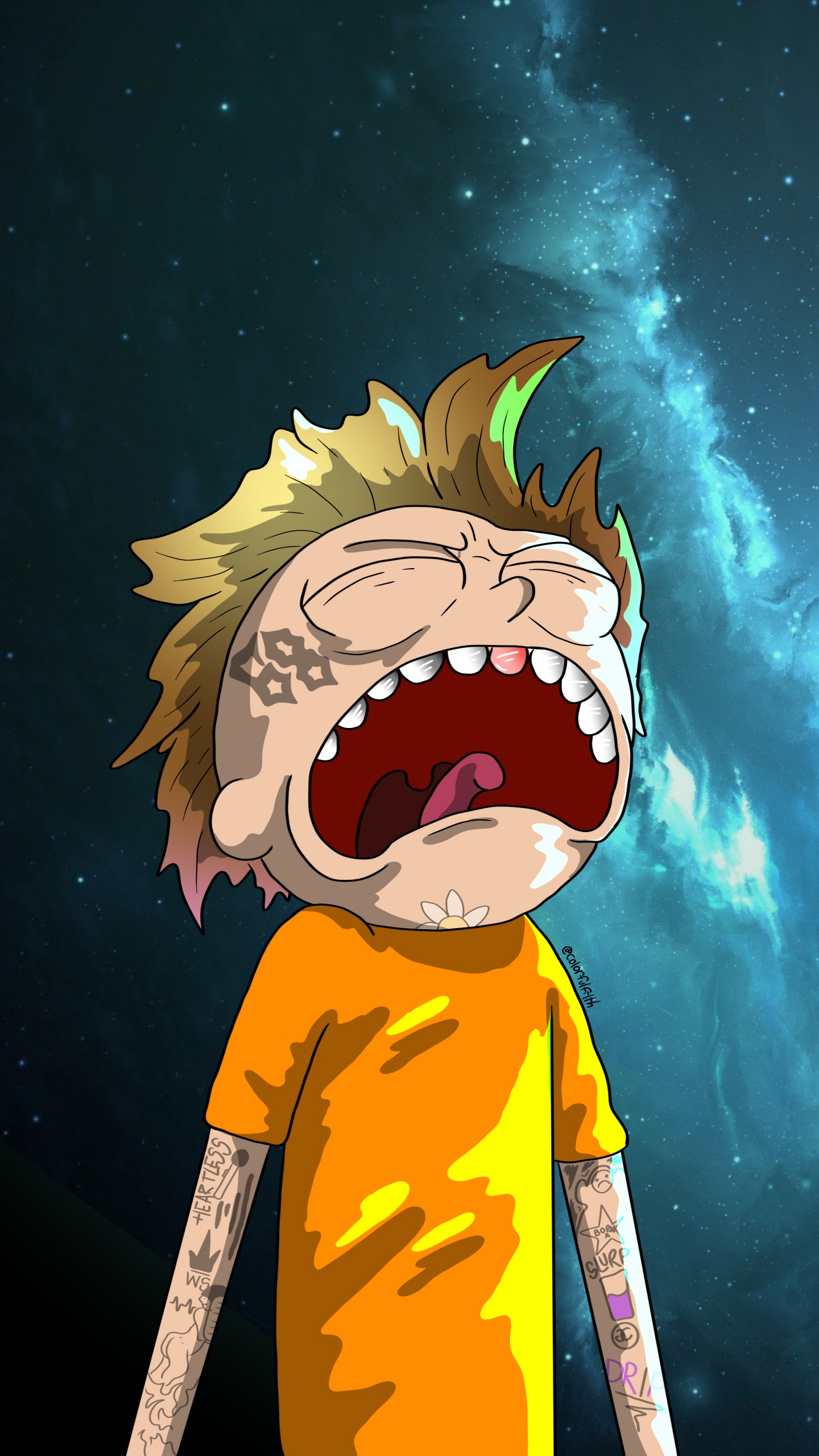 莫蒂*史密斯, 里克斯*桑切斯, 动画系列, 卡通, 动画片 壁纸 1440x2560 允许