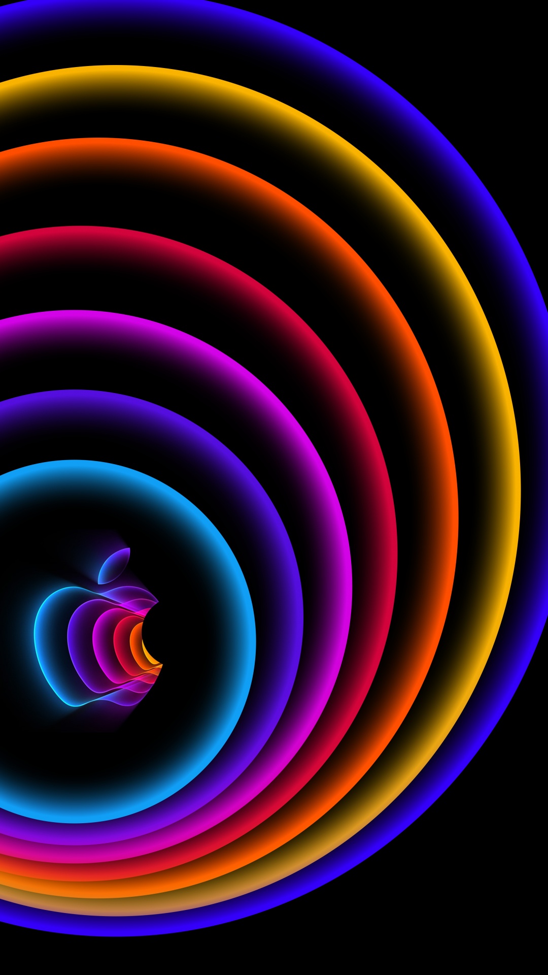 Spiral, Apples, Colorfulness, Light, Purple. Wallpaper in 1080x1920 Resolution