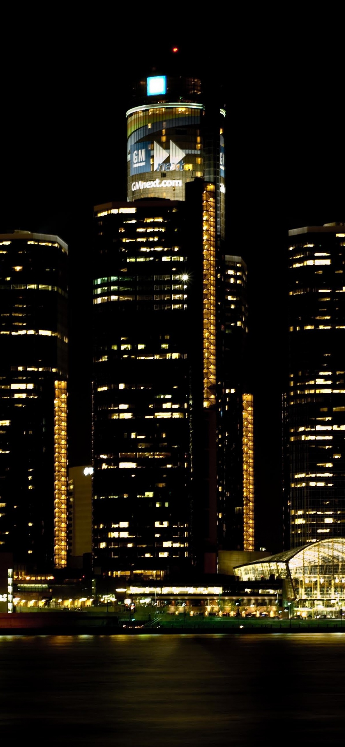 Skyline Der Stadt Bei Nacht Night. Wallpaper in 1125x2436 Resolution