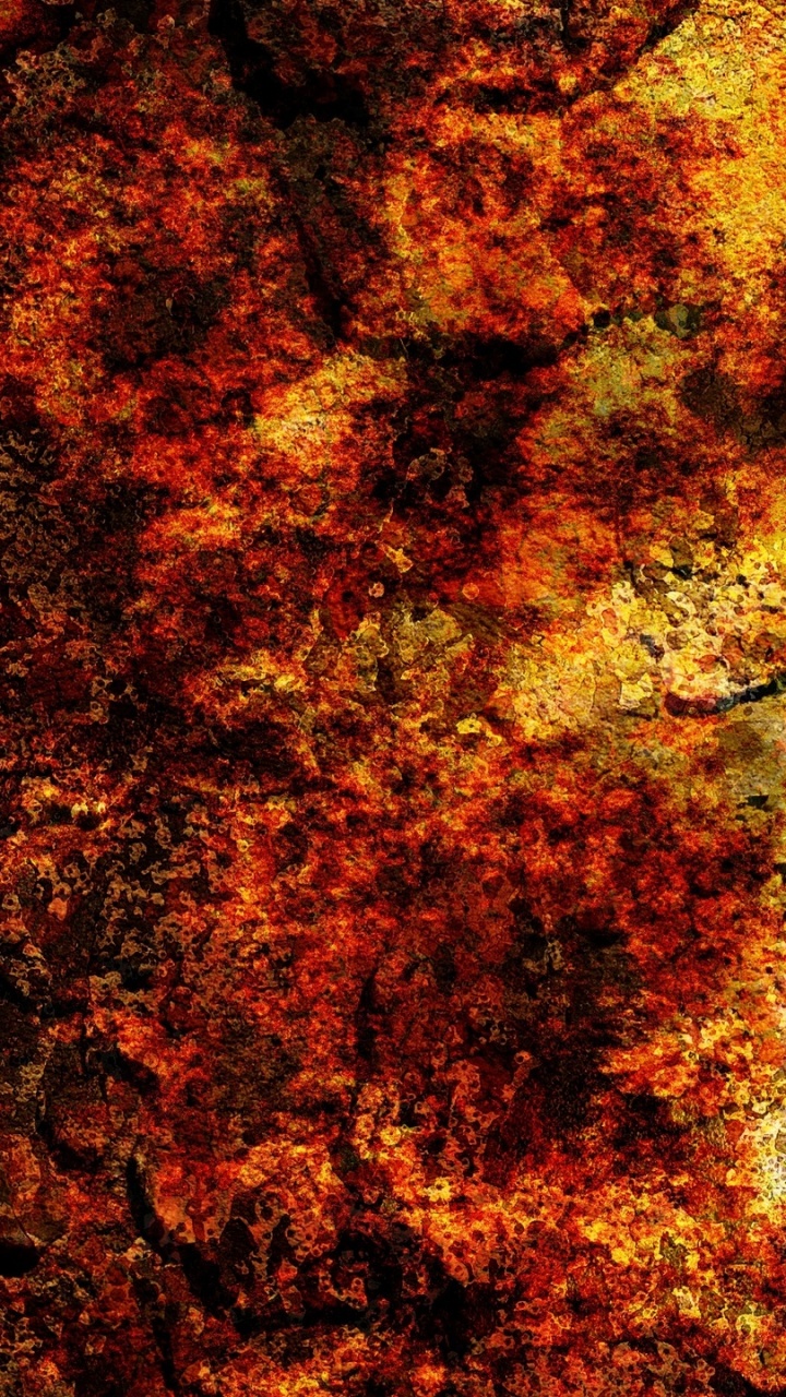 熔岩, 纹理, 岩浆, 落叶, 生物群落 壁纸 720x1280 允许