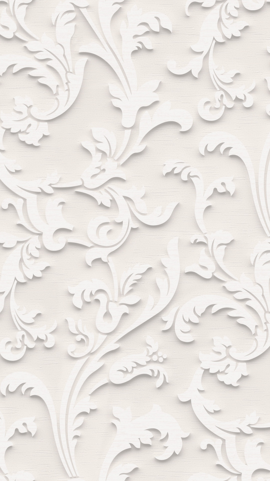 Weißes Und Graues Florales Textil. Wallpaper in 1080x1920 Resolution
